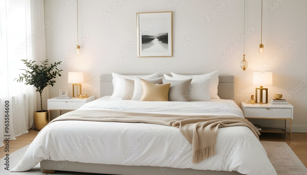Photo interior modern design room 3d illustration Photo interior modern design room 3d illustration