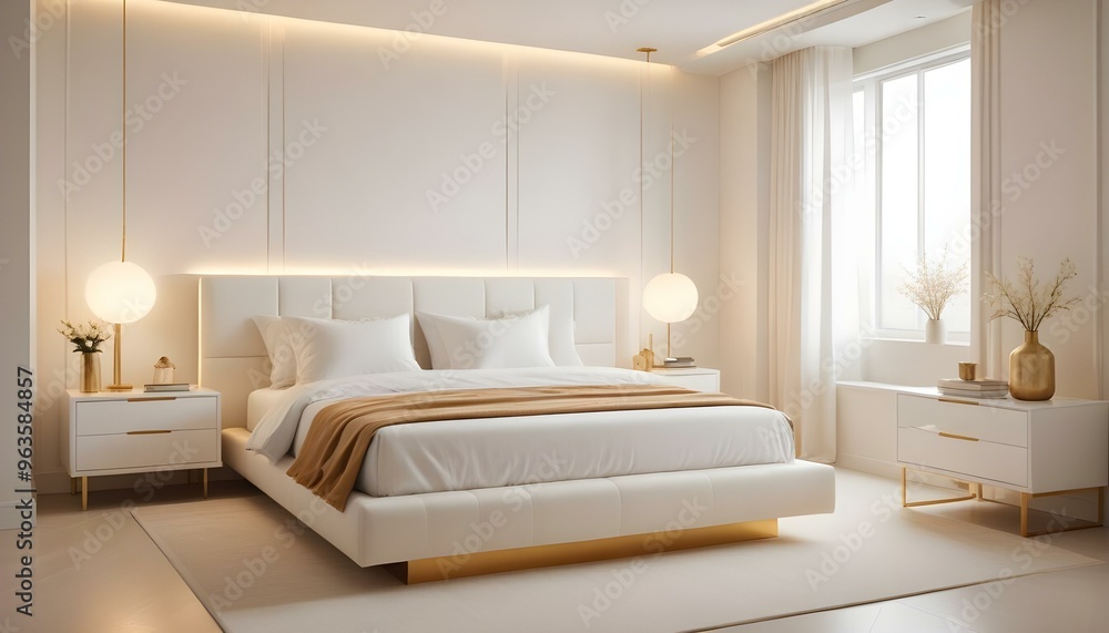 Photo interior modern design room 3d illustration Photo interior modern design room 3d illustration