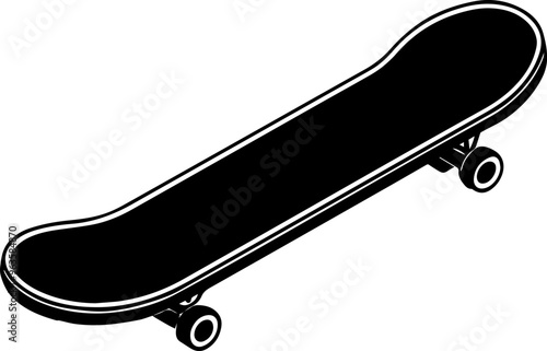 skateboard silhouette vector illustration