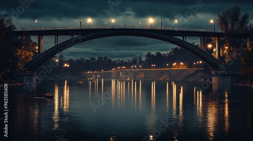 Bridge Over Water at Night