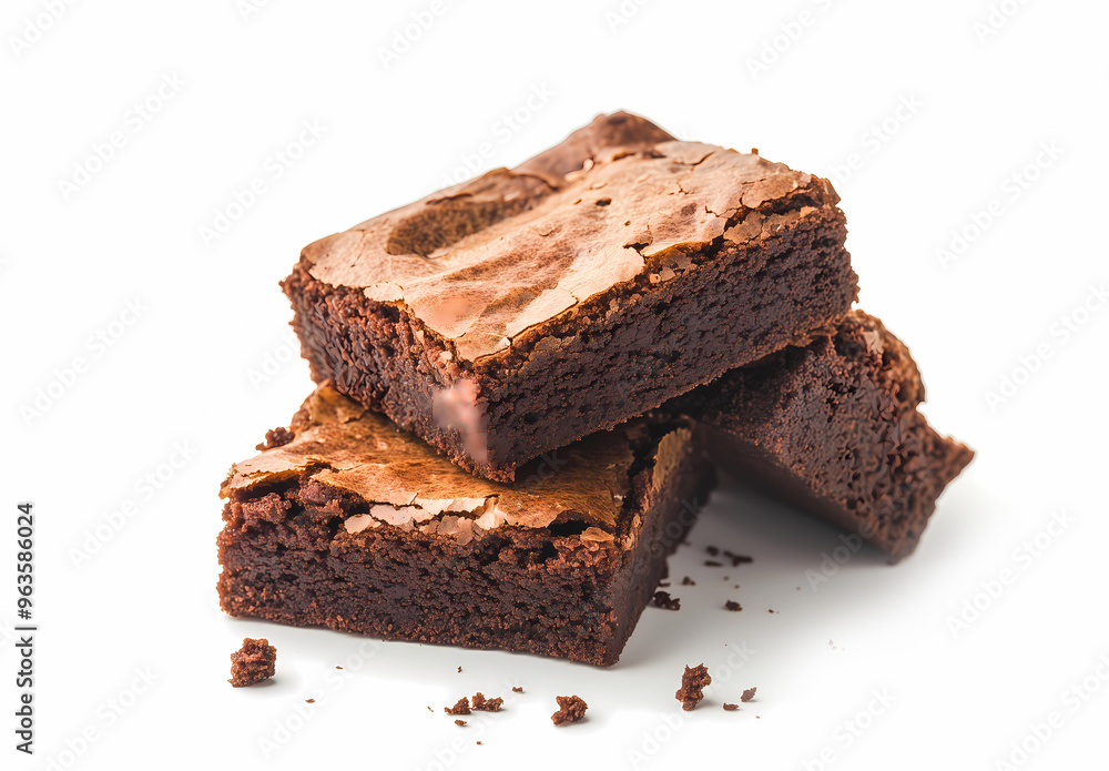 A squared slices of chocolate brownies isolated on white background. Tasty homemade chocolate cocoa brownie, chocolate fudge pieces. Chocolate brownie cake slice set A squared slices of chocolate brownies isolated on white background. Tasty homemade chocolate cocoa brownie, chocolate fudge pieces. Chocolate brownie cake slice set