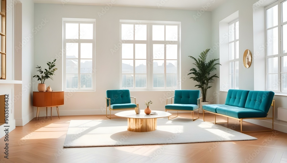 Photo interior modern design room 3d illustration; Photo interior modern design room 3d illustration;