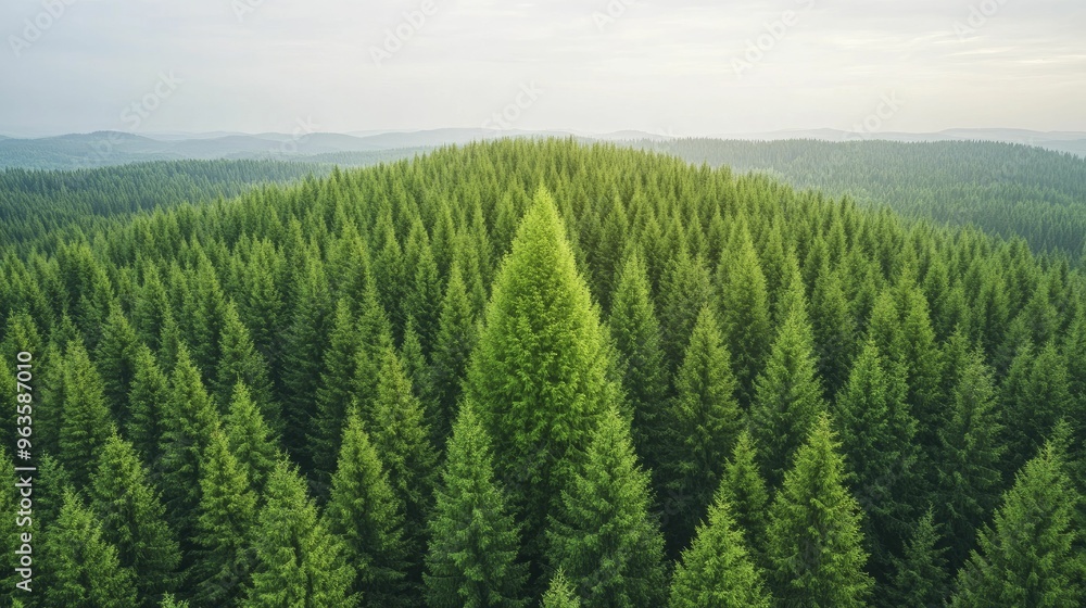 Fototapeta premium Adopting sustainable forest management practices is essential for maintaining the ecological balance and safeguarding the health of our natural environments.