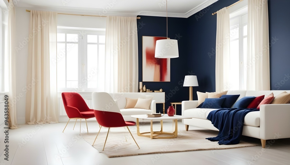 Photo interior modern design room 3d illustration; Photo interior modern design room 3d illustration;