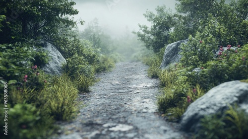 Foggy Path in the Forest