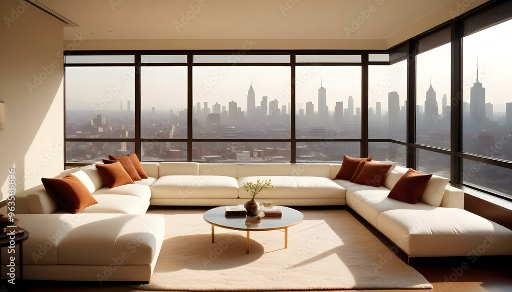 Photo interior modern design room 3d illustration; Photo interior modern design room 3d illustration;