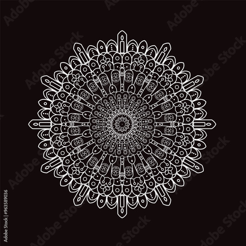 mandala art.     ornament, illustration, tattoo, ethnic, floral, drawing, Arabic,  csilhouette, print, arabesque, doodle, oriental, invitation, lace, ornate, graphic, outline, minimal,  geometric, photo