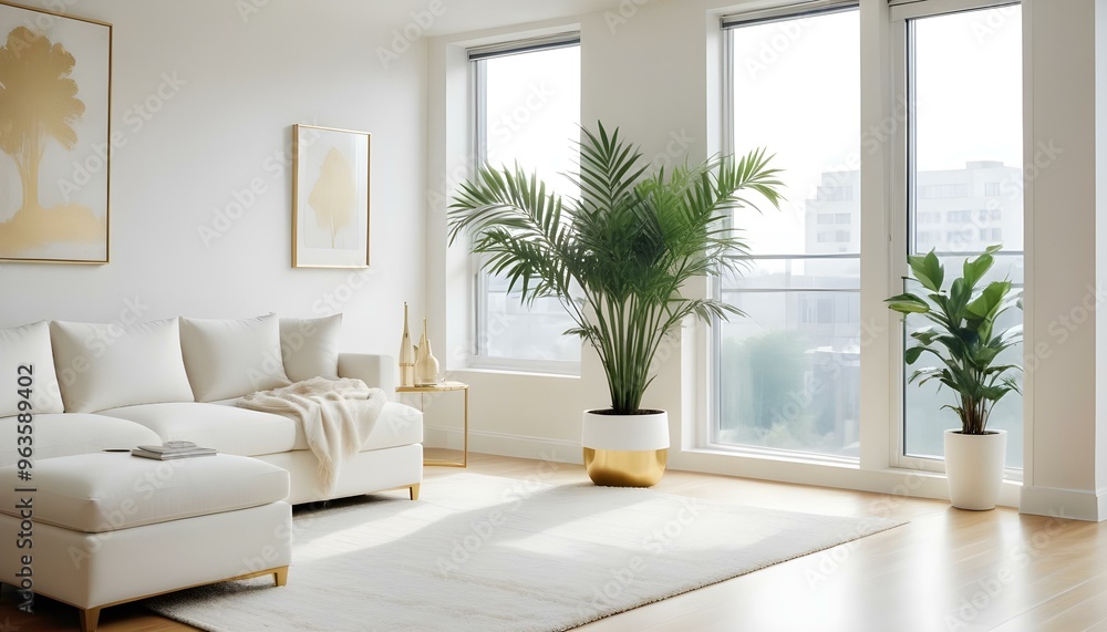 Photo interior modern design room 3d illustration; Photo interior modern design room 3d illustration;
