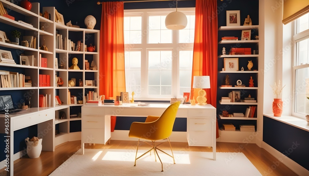 Photo interior modern design room 3d illustration;