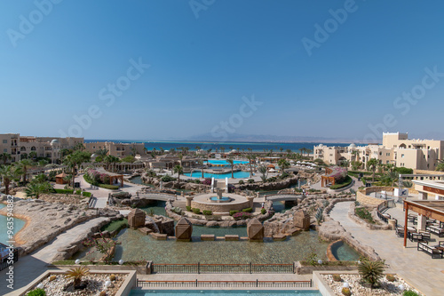 Safaga Egypt- September 5 2024: Kempinski Hotel Somabay Hurghada general day view