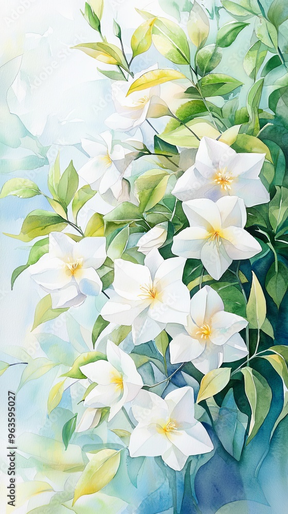 Obraz premium Watercolor floral background