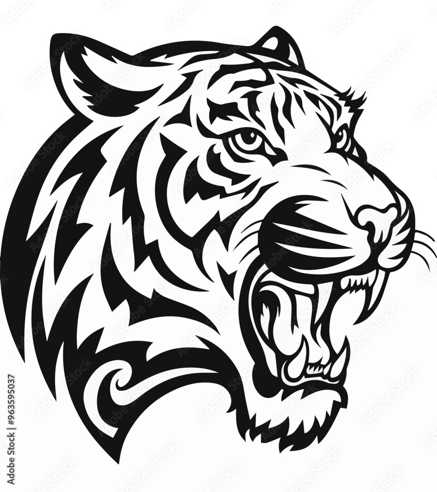 Obraz premium Tiger Face VECTOR
