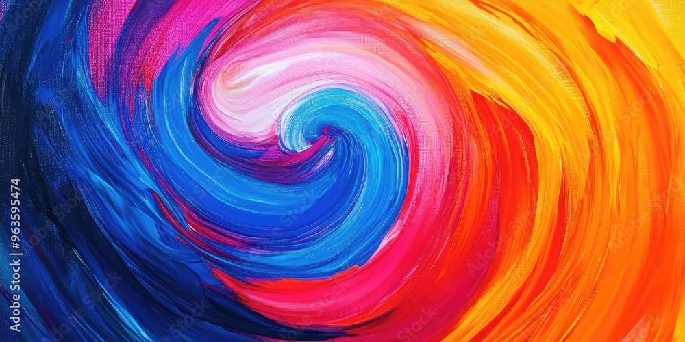 Vibrant Abstract Painting Background with Bold Swirl of Colors, Ideal for Artistic and Creative Projects. AI generated illustration. Vibrant Abstract Painting Background with Bold Swirl of Colors, Ideal for Artistic and Creative Projects. AI generated illustration.