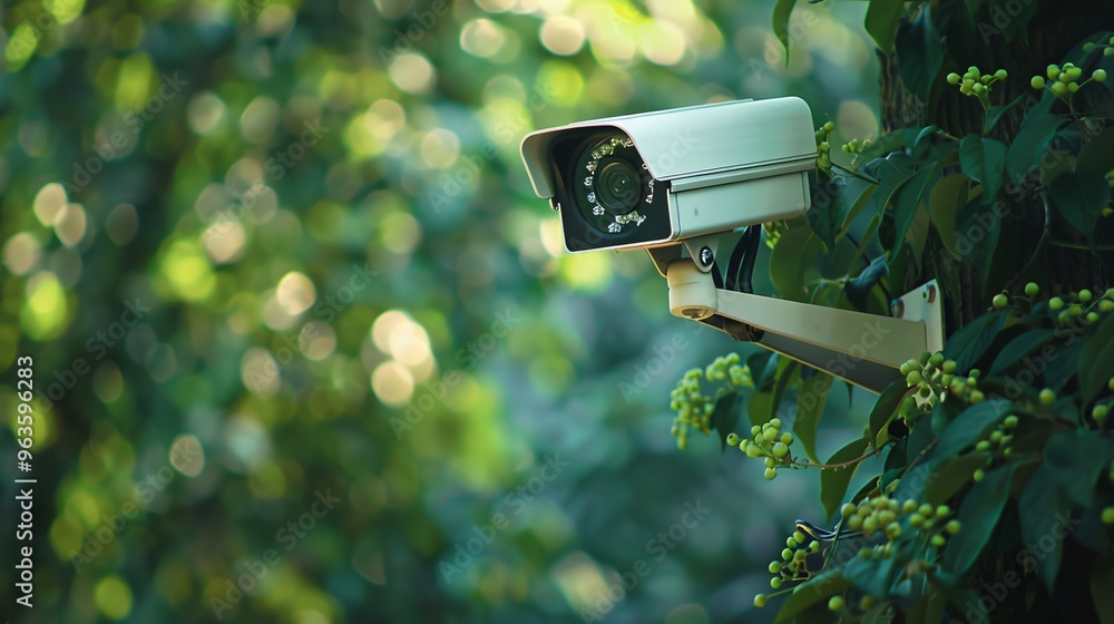 Security Camera in Green Foliage Security Camera in Green Foliage