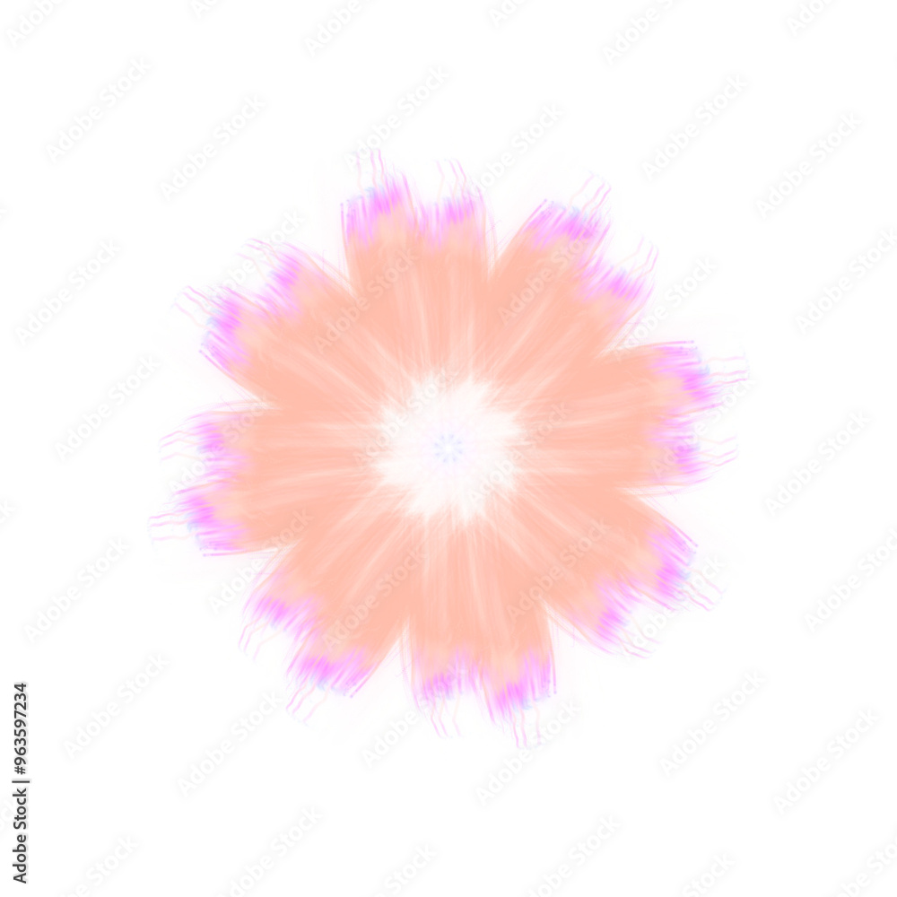 Obraz premium glowing mandala. neon chakra. floral transparent png