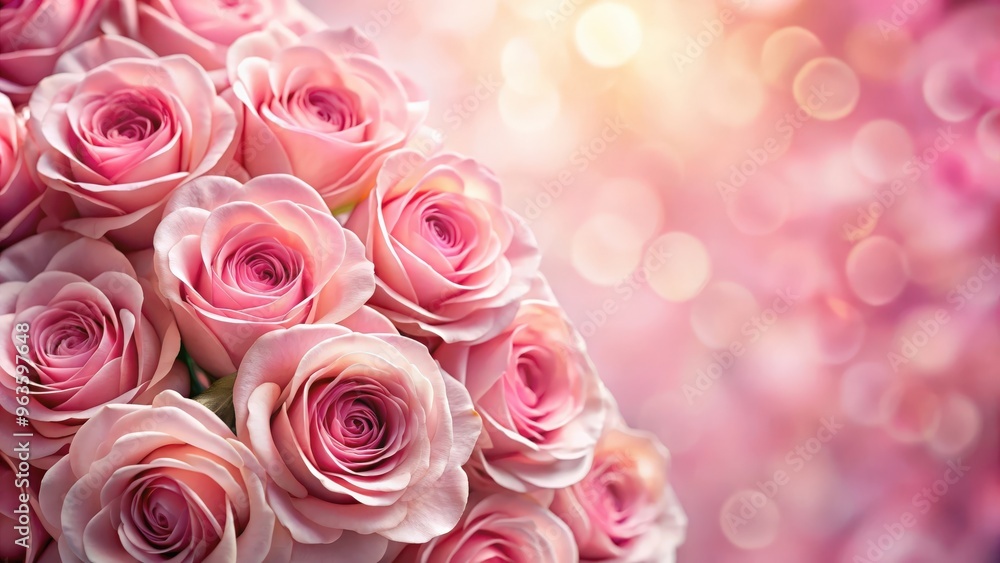 Elegant background of pink roses in full bloom Elegant background of pink roses in full bloom