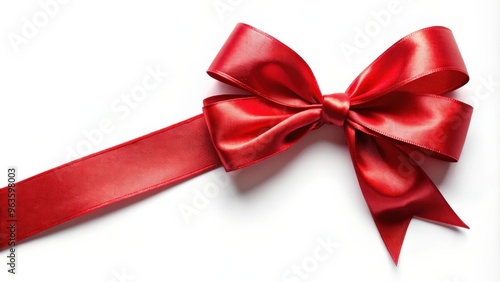 Red silk corner ribbon, perfect for adding a touch of elegance to any gift or presentation