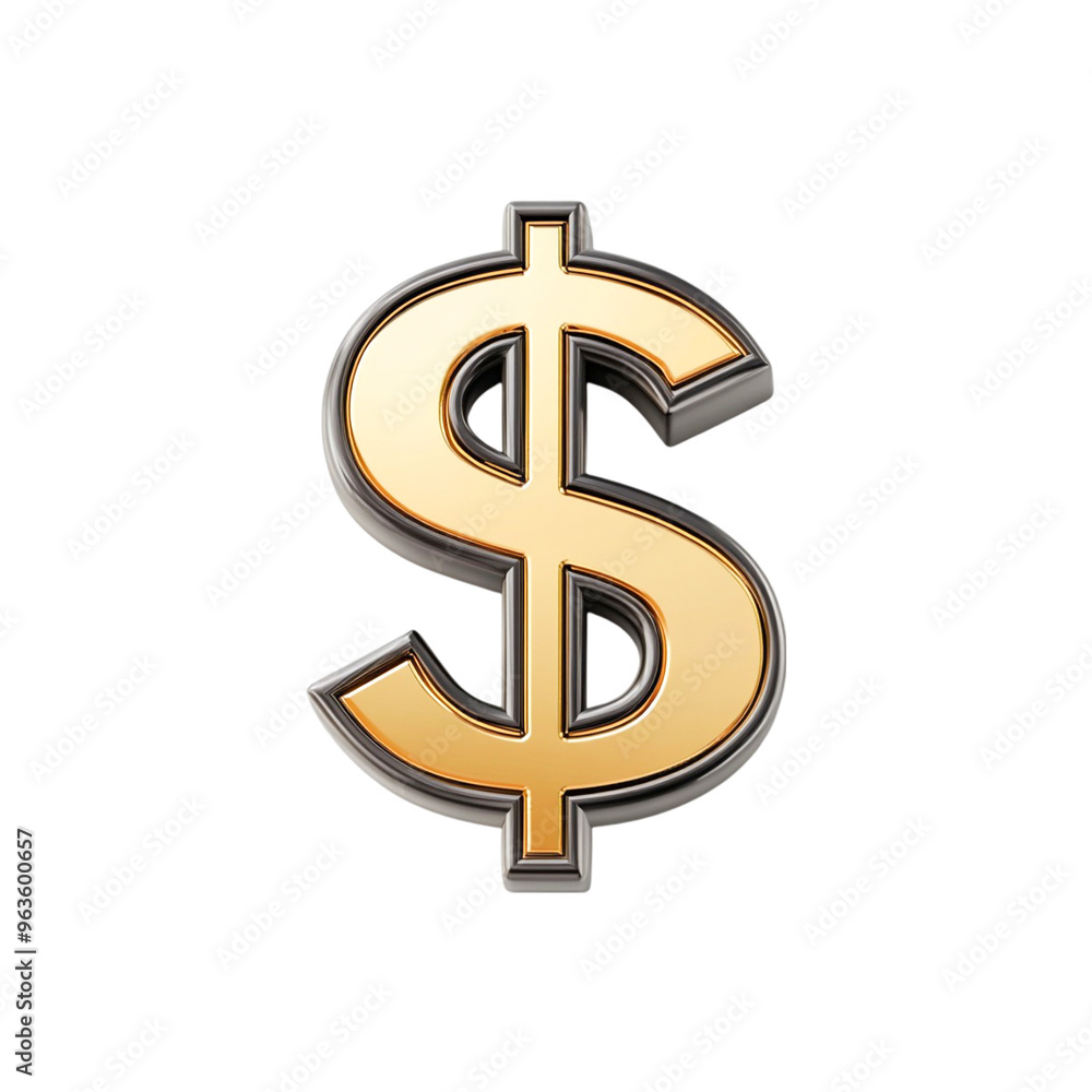 gold dollar sign on a transparent background gold dollar sign on a transparent background