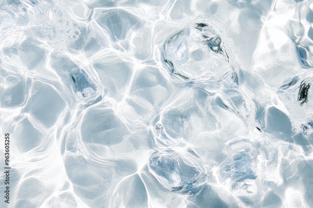 Detailed View of Transparent Water with Sunlight Highlights Detailed View of Transparent Water with Sunlight Highlights