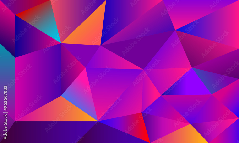 Abstract geometric background with colorful triangles. Gradient style. Vector illustration Abstract geometric background with colorful triangles. Gradient style. Vector illustration