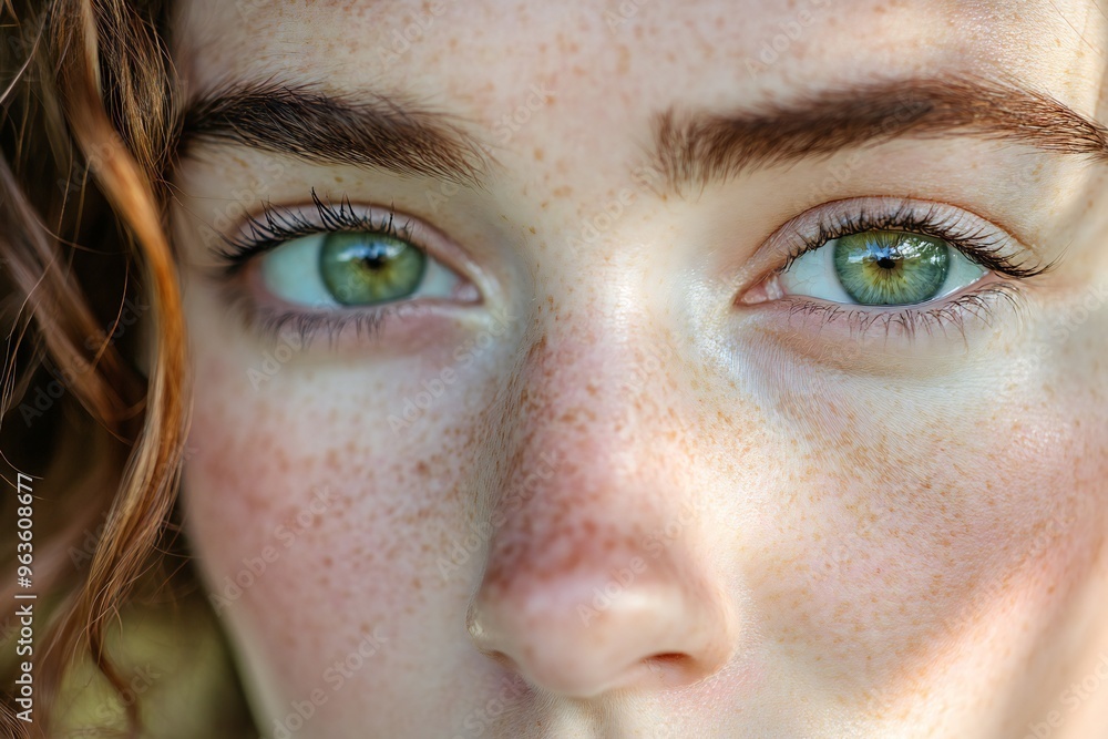 close-up of a german woman with beautiful green eyes and a beautiful natural eyebrow close-up of a german woman with beautiful green eyes and a beautiful natural eyebrow