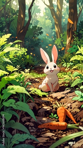 rabbit in the woods