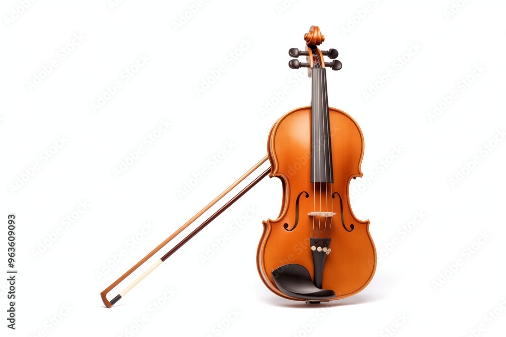 Fototapeta premium Beautiful Violin Isolated on White.