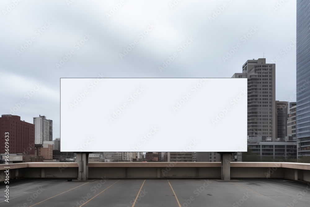 Fototapeta premium billboard blank for outdoor advertising poster or blank billboard for advertisement. 