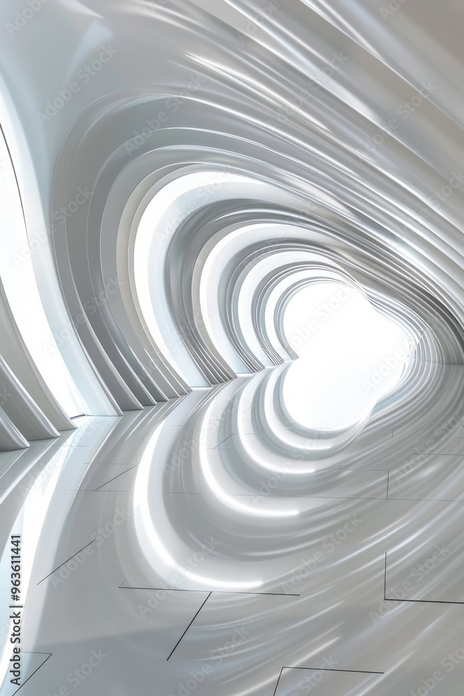 sharp photo of an empty white 3D room featuring abstract light space technology elements. sharp photo of an empty white 3D room featuring abstract light space technology elements.