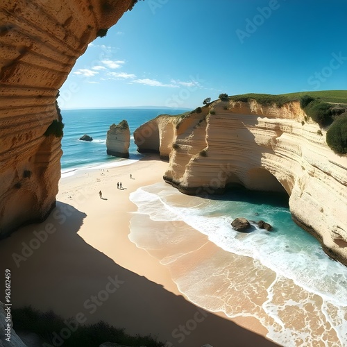 beach in the algarve country