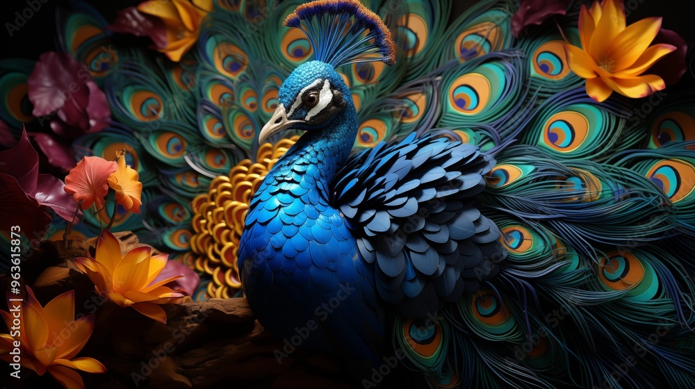 Fototapeta premium Beautiful peacock.