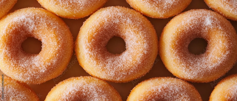 Pattern of golden fried donuts with sugar dusting --ar 7:3 --v 6.1 Job ID: f44b654f-2289-4743-87db-2ce2ea408039 Pattern of golden fried donuts with sugar dusting --ar 7:3 --v 6.1 Job ID: f44b654f-2289-4743-87db-2ce2ea408039