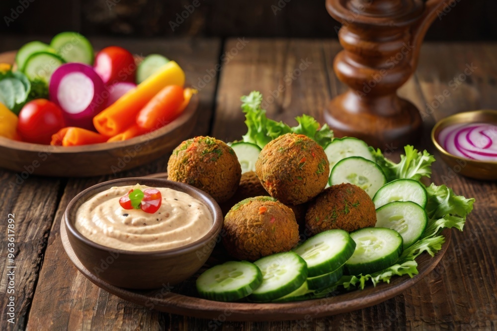 Falafel and Hummus Dish Ai Generated Falafel and Hummus Dish Ai Generated
