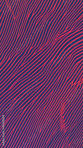 Red Radio Waves on Blue Background, Texture, Pattern Background, Wallpaper, Cover and Screen for Smartphone, PC, Laptop, 9:16 and 16:9 Format