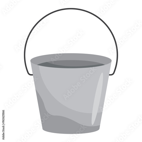 rustic iron metal bucket