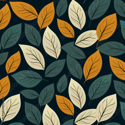 seamless pattern with leaves