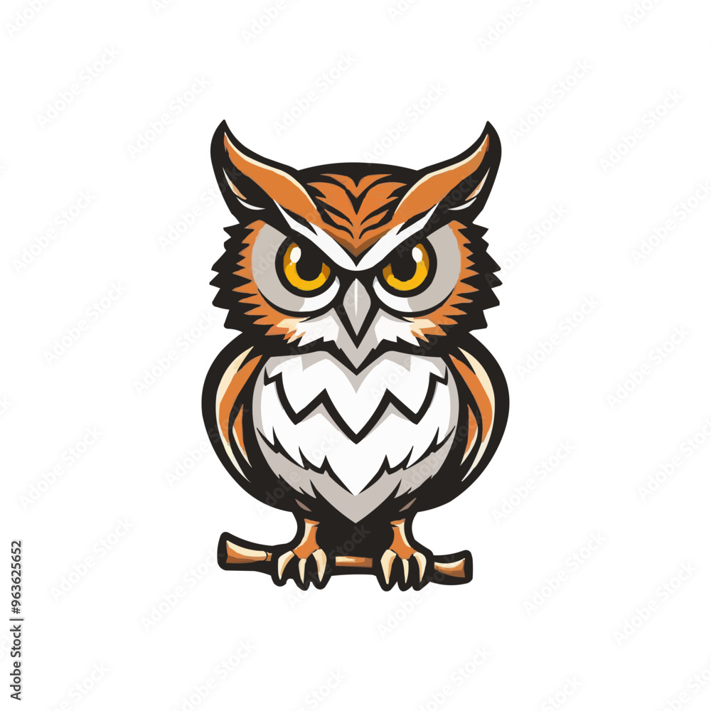 owl vector mascot logo illustration. sharp eye intelligent educational owl. white background owl editable vector file for badge, emblem and tshirt printing.. owl vector mascot logo illustration. sharp eye intelligent educational owl. white background owl editable vector file for badge, emblem and tshirt printing..