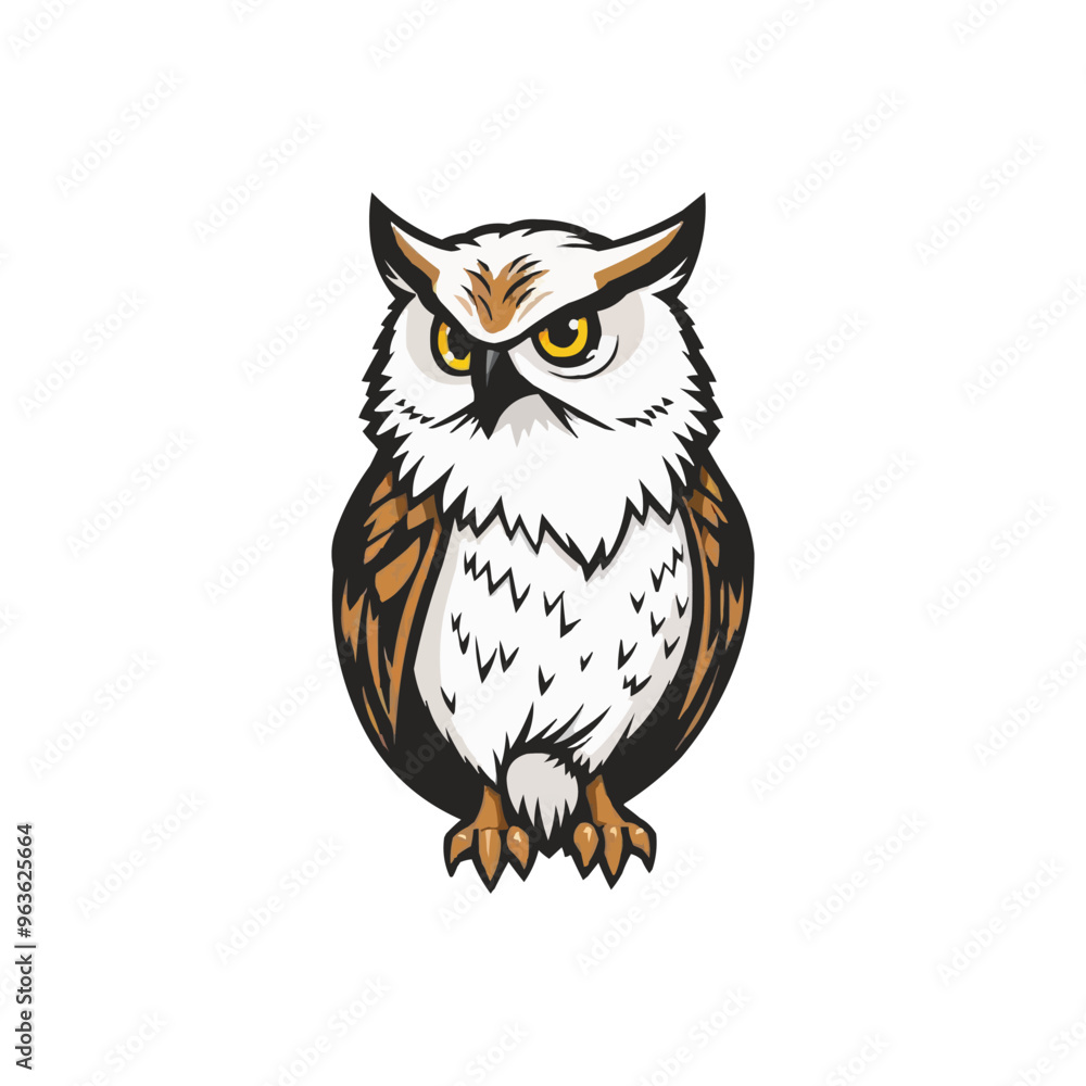 owl vector mascot logo illustration. sharp eye intelligent educational owl. white background owl editable vector file for badge, emblem and tshirt printing.. owl vector mascot logo illustration. sharp eye intelligent educational owl. white background owl editable vector file for badge, emblem and tshirt printing..
