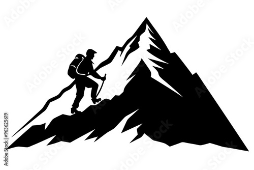 Mountain Climber Silhouette