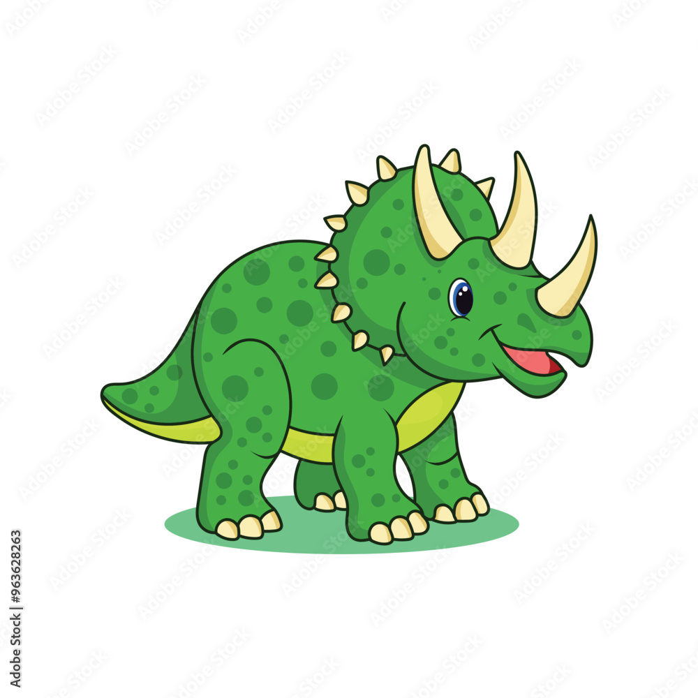 Fototapeta premium Triceratops Vector Art for Dinosaur Lovers and Creative Design Projects