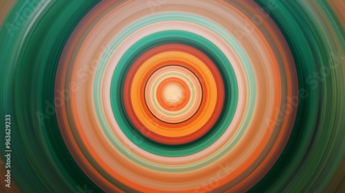 Abstract background with colorful circular lines forming a tunnel, perfect for projects related to technology, music, or any design that requires a touch of modern art