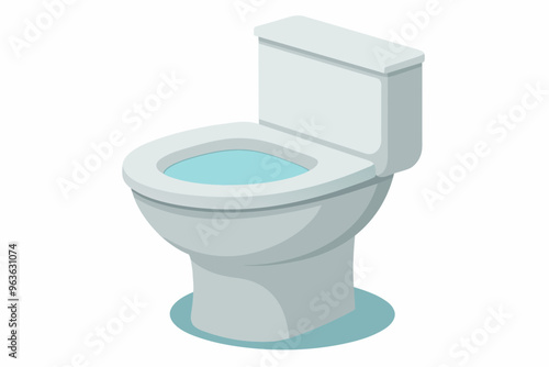  White toilet silhouette black color on white whit vector art illustration