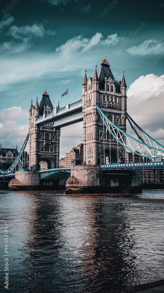 Obraz premium The iconic Tower Bridge over the River Thames in London, England, a symbol of strength and resilience.