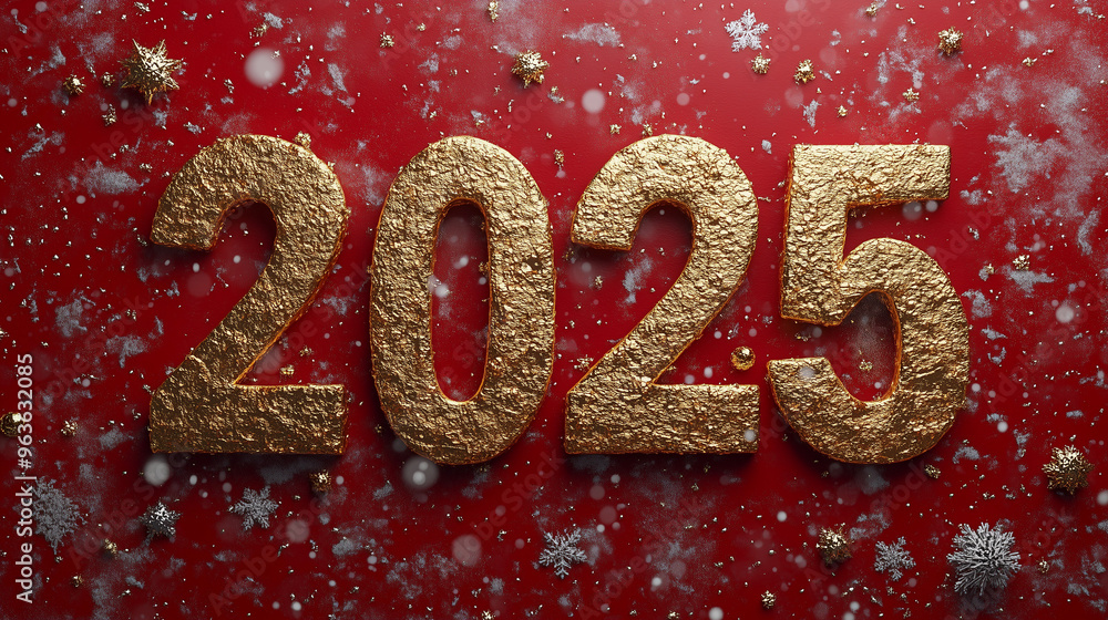 number 2025 new year gold 3d font number 2025 new year gold 3d font