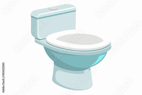  White toilet silhouette black color on white whit vector art illustration photo