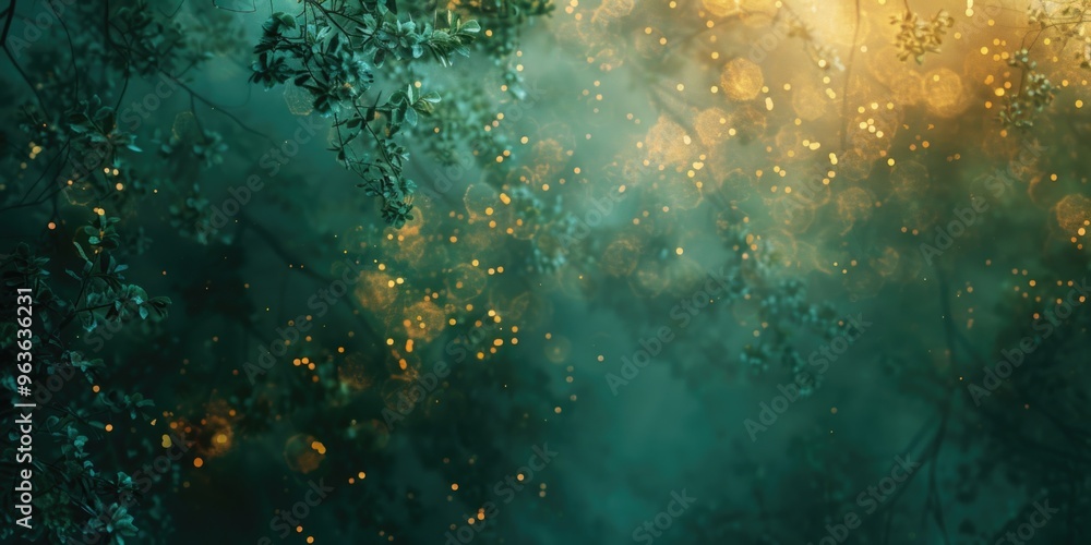 A tree with leaves and branches is shown in a greenish-blue color. The leaves are scattered all over the tree, and the branches are thin and delicate A tree with leaves and branches is shown in a greenish-blue color. The leaves are scattered all over the tree, and the branches are thin and delicate