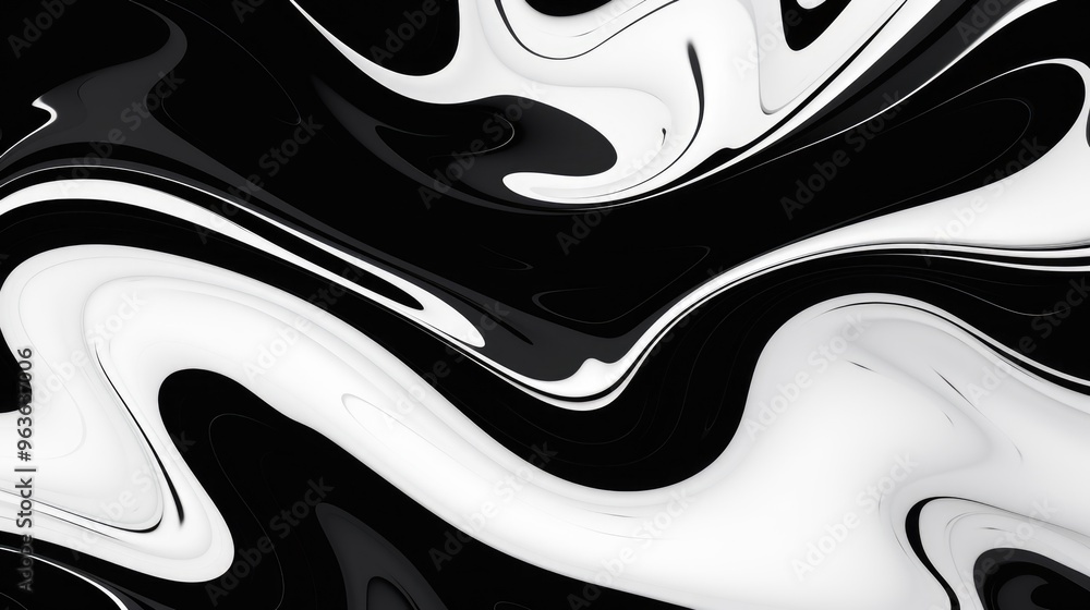 Abstract black and white liquid swirl background. Abstract black and white liquid swirl background.