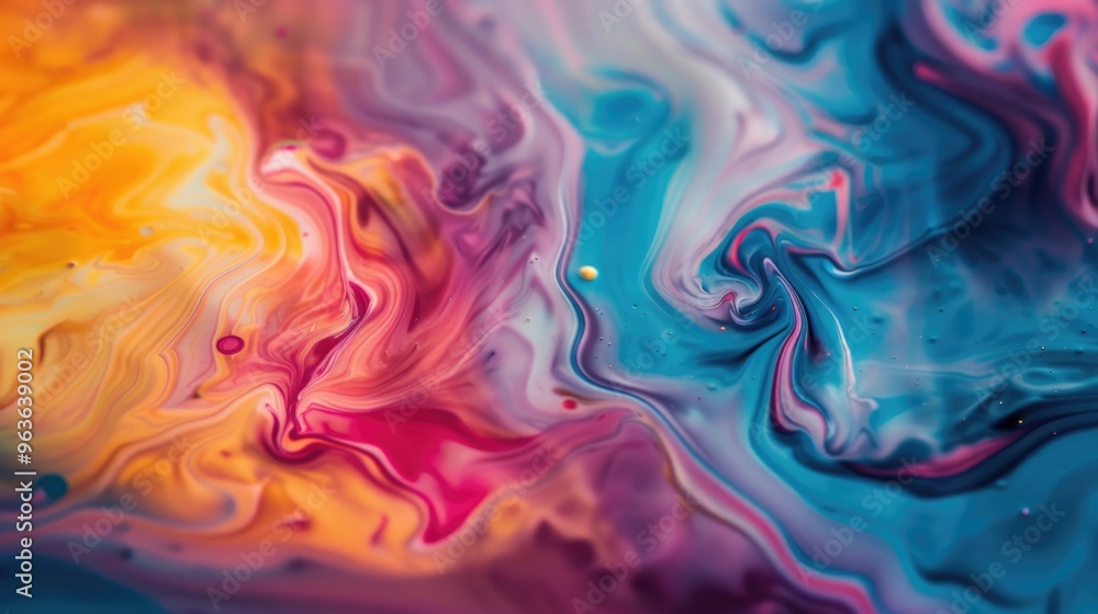 A colorful swirl of paint with a yellow and blue section. The colors are bright and vibrant, creating a sense of energy and movement. The swirls and splatters of paint give the impression of a dynamic A colorful swirl of paint with a yellow and blue section. The colors are bright and vibrant, creating a sense of energy and movement. The swirls and splatters of paint give the impression of a dynamic