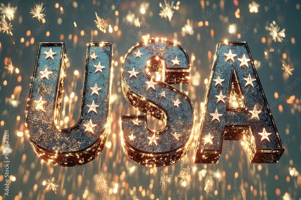 Vibrant USA Celebration: A Stunning Display of Patriotism and Festive Spirit with Sparkling Fireworks Vibrant USA Celebration: A Stunning Display of Patriotism and Festive Spirit with Sparkling Fireworks
