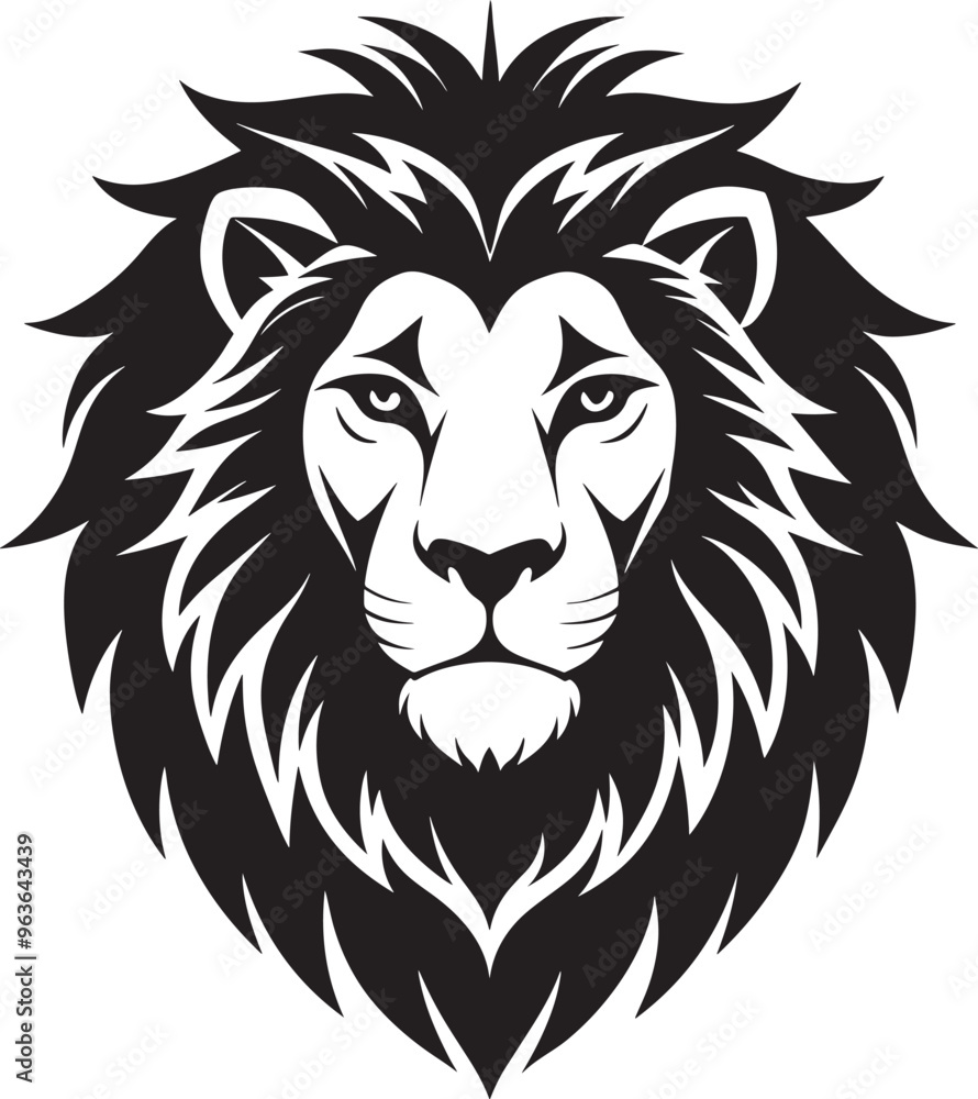 Obraz premium lion head vector illustration